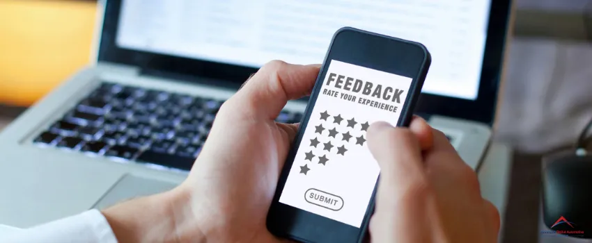 ADAG Blog 18 - Customer leaving feedback on their phone.