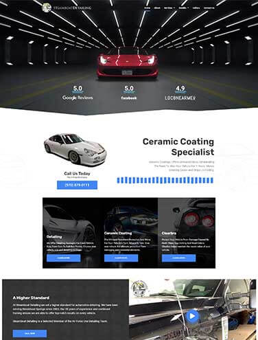 New Steamboat Detailing website after the redesign.
